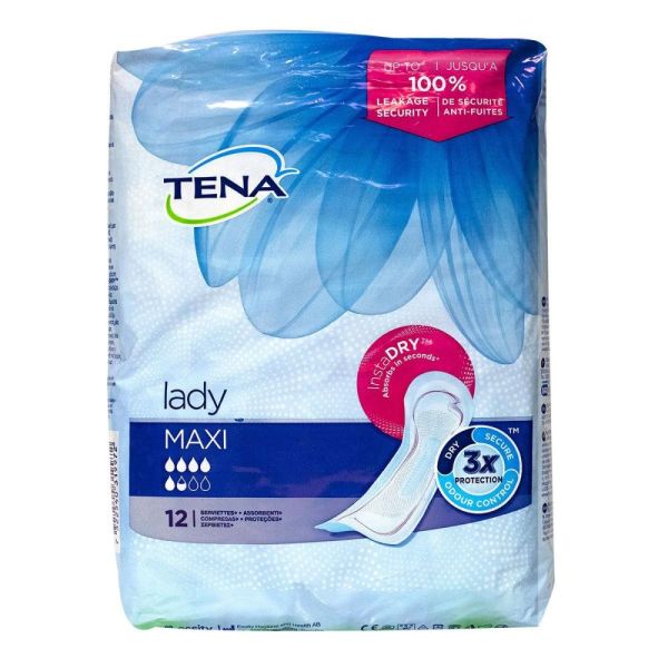 TENA - Lady Maxi - 12 serviettes