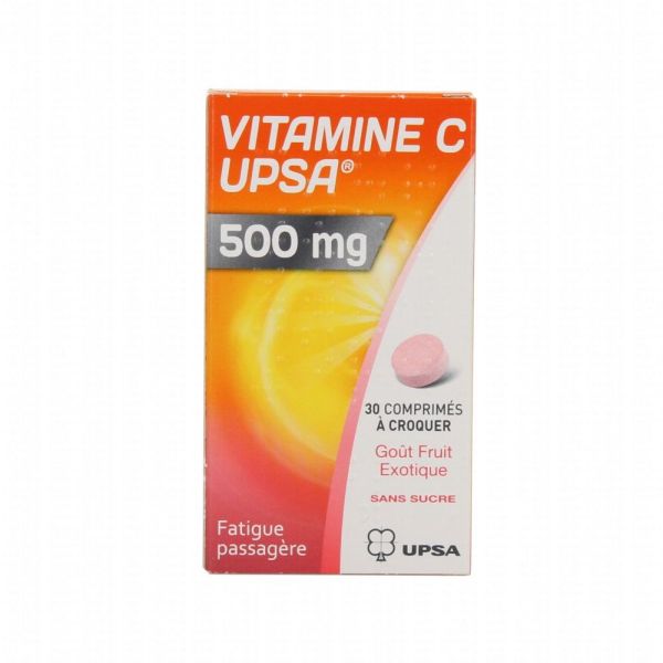 Vitamine C 500mg fruits exotique - 30 comrimés à croquer