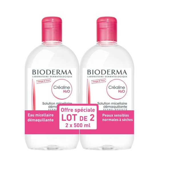Bioderma - Créaline H2O  solution micellaire - 2x500ml