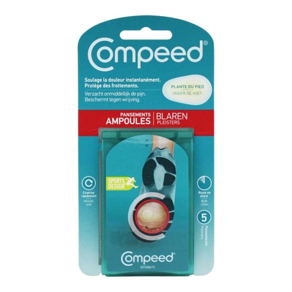 Compeed - Ampoules plante du pied sport - 5 pansements