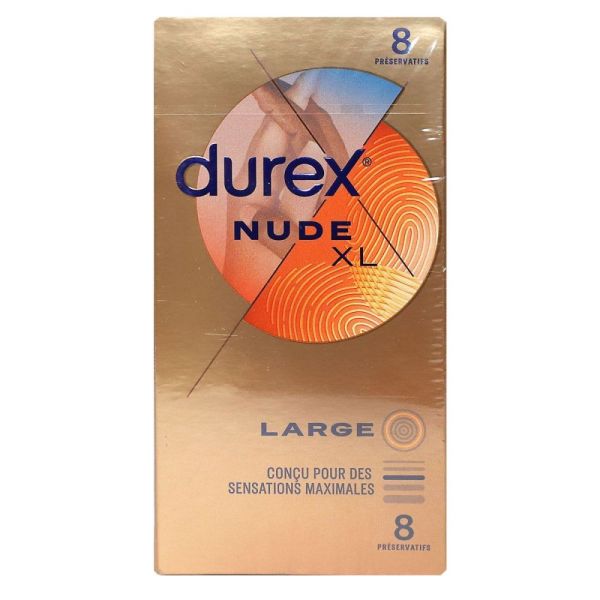 Durex - Nude Extra Large - 8 préservatifs