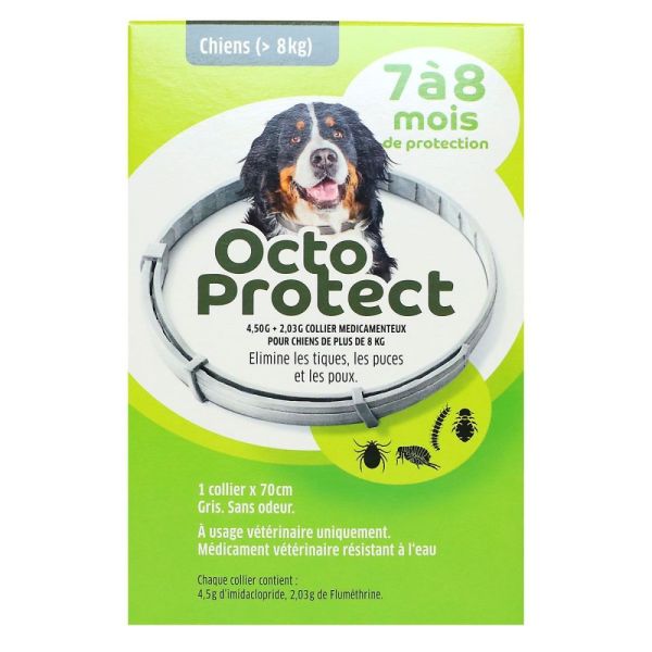 Elanco - Octo Protect Collier anti puces et tiques Chien + de 8kg - 1 collier