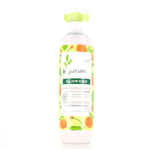 Klorane Junior - Shampooing démêlant parfum pêche