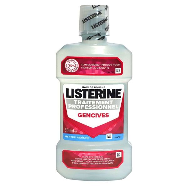 Listerine - Bain de bouche traitement gencives - 500 mL