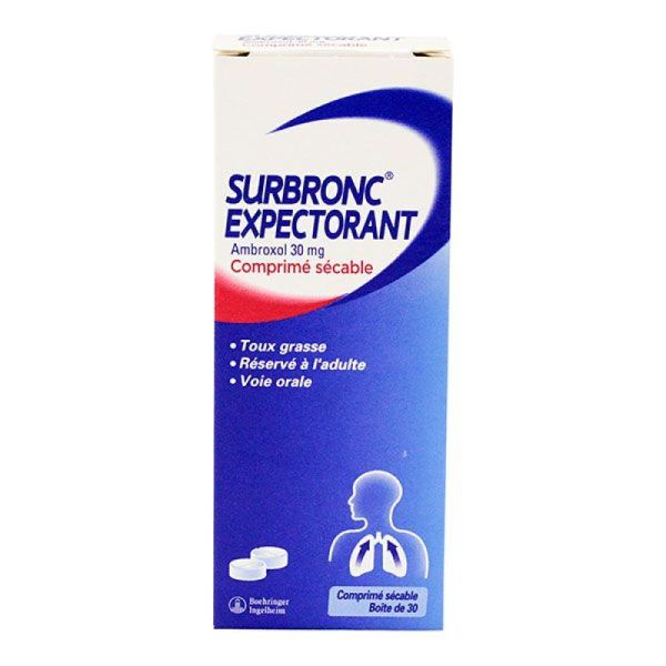 Sanofi - Surbronc expectorant toux grasse 30Mg - 30 comprimés sécables