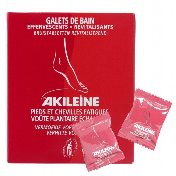 Akileïne - Galets de bain effervescents - 6 x 20g