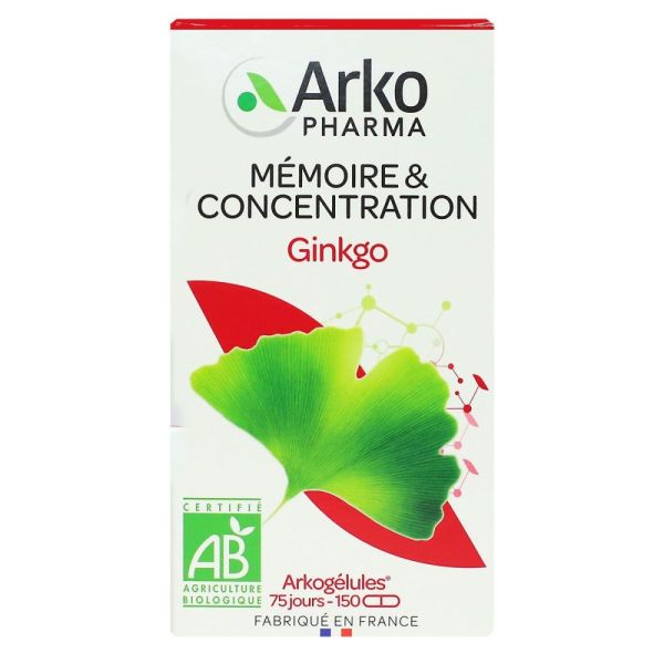 Arkopharma - Arkogélules Ginkgo Bio - 150 gélules