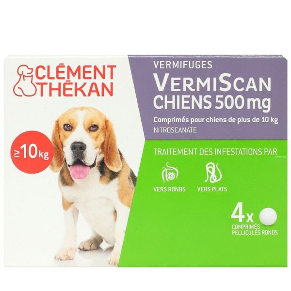 Clément Thékan - VermiScan chien plus de 10kg - 4 comprimés