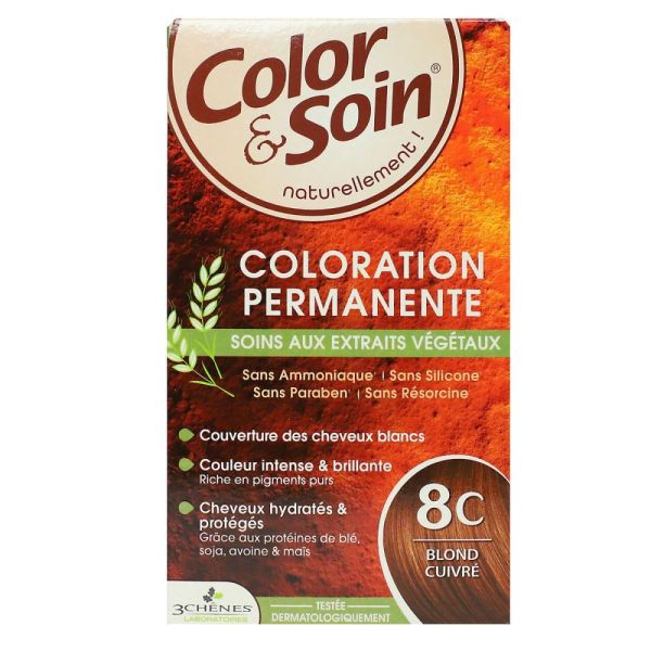Color & Soin - Coloration Permanente - 8C Blond cuivré