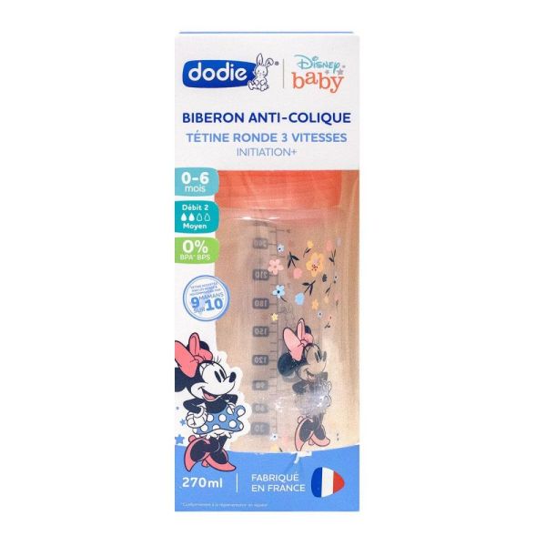Dodie - Disney Baby biberon anti-colique 0-6 mois tétine ronde 3 vitesses débit 2 - 270ml