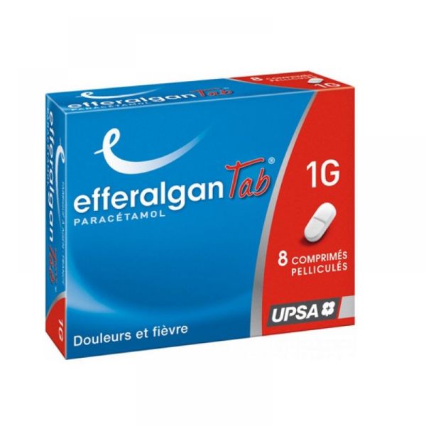 Efferalgan Tab 1000mg - 8 comprimés pelliculés