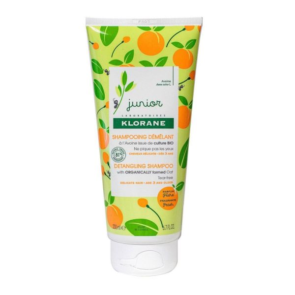 Klorane Junior - Shampooing démêlant parfum pêche