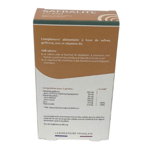 Codifra - Safralite 15mg Humeur équilibre émotionnel - 28 gélules