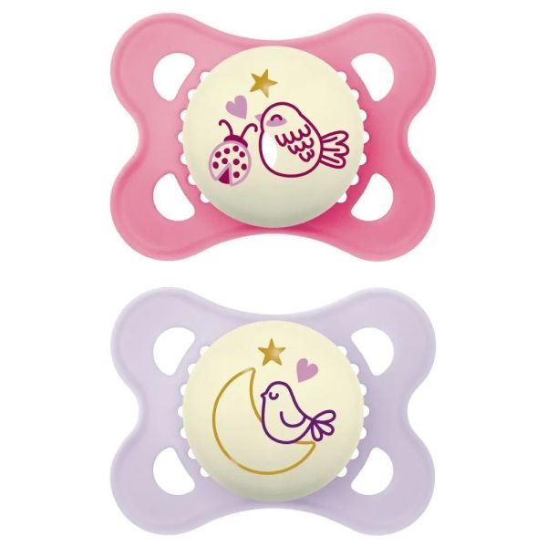 Mam - Sucette Original nuit 2-6 mois Hérisson - 2 sucettes