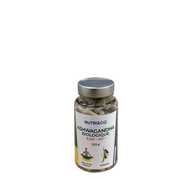 Nutri&Co - Ashwagandha  KSM-66 Bio - 120 Gélules