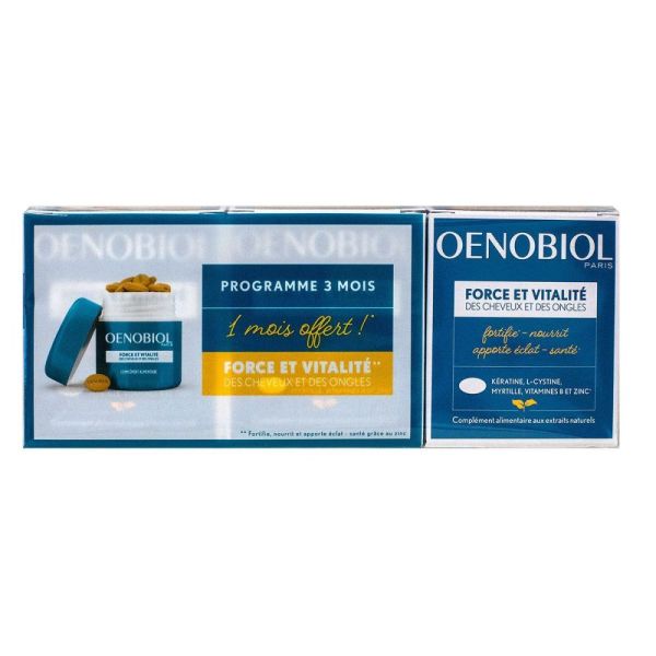 Oenobiol - Force et vitalité des cheveux et des ongles - 3x60 capsules