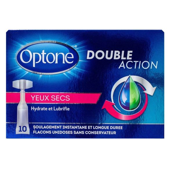 Optone - Double action Yeux secs - 10 unidoses