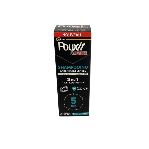 Pouxit Flash - Shampoing anti-poux & lentes 3 en 1 - 100ml