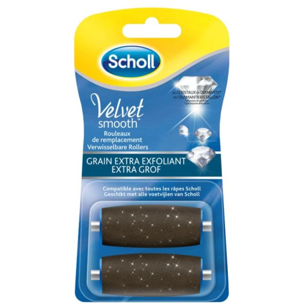 Scholl - Velvet smooth grain extra exfoliant - 2 rouleaux