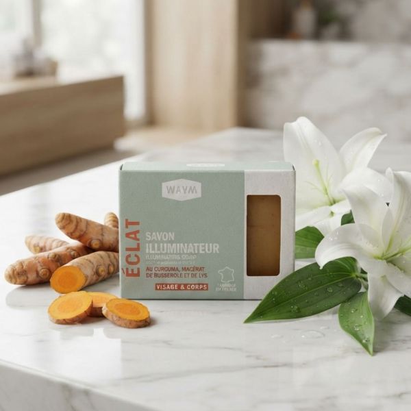 Waam - Savon Illuminateur au Curcuma - 80 g