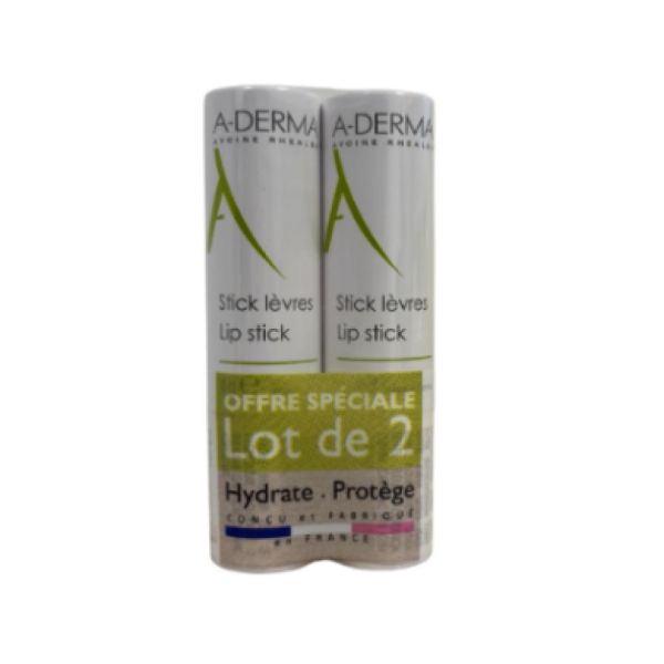 A‑Derma - Stick Lèvres - Lot de 2x4g