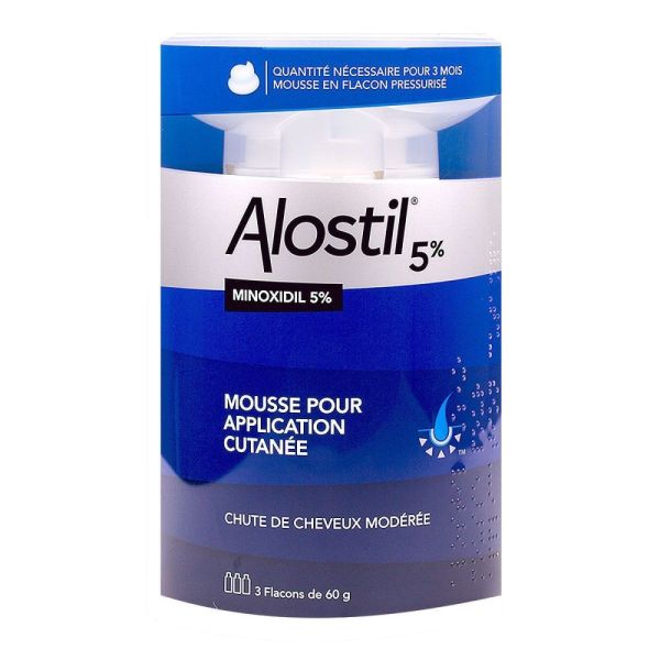 Alostil 5 % Mousse - 3 flacons de 60g