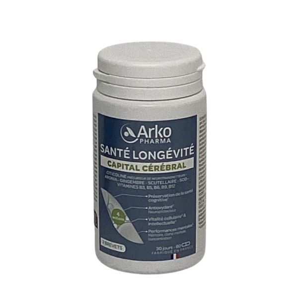 Arkopharma - Santé Longévité Cérébrale - 60 gélules