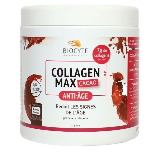 Biocyte - Collagen max anti-âge cacao - 260 g
