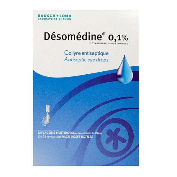 Désomédine 0,1% Collyre antiseptique - 10 x 0,6 ml flacons multidoses