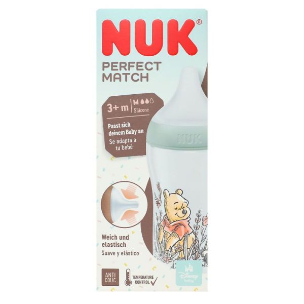 NUK - Perfect Match Biberon Disney Winnie 3mois+ - 260ml