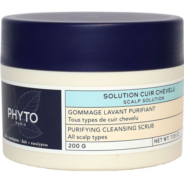 Phyto - Solution cuir chevelu gommage lavant purifiant - 200g
