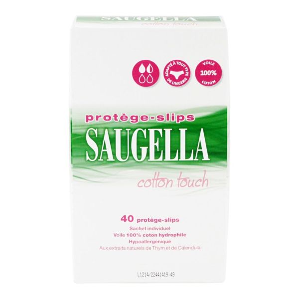 Saugella - Protège-slips cotton touch hypoallergénique - 40 protège-slips