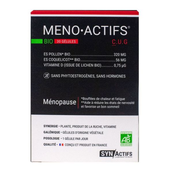 SynActifs - MenoActifs Bio - 30 Gélules