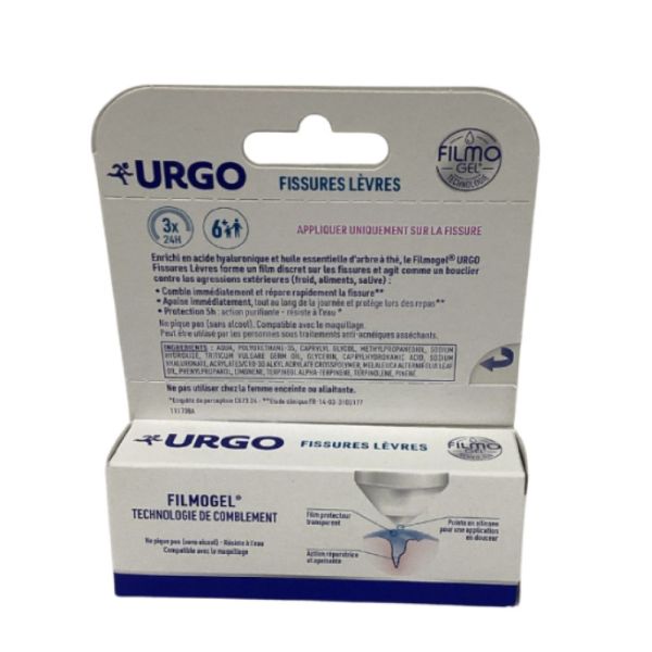 Urgo - Filmogel Fissures lèvres comble, répare & protège - 7ml