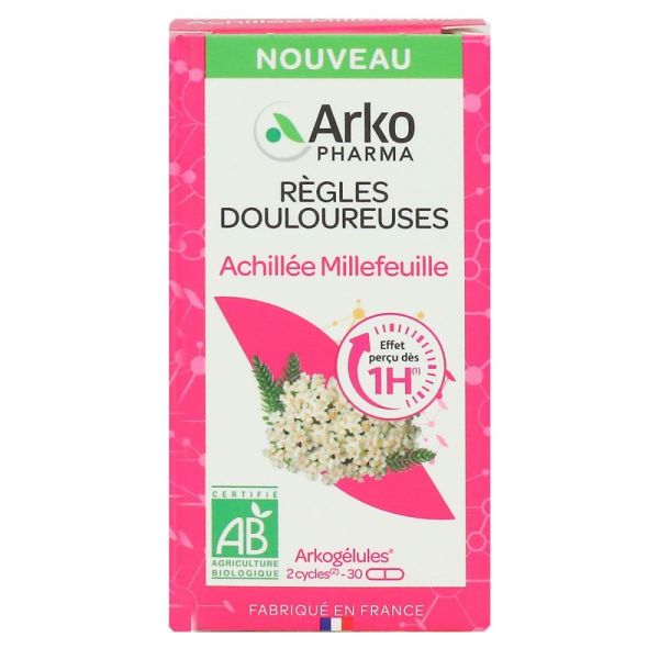 Arkopharma - Règles douloureuses achillée millefeuille - 30 gélules