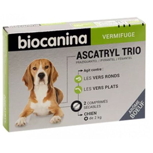 BIOCANINA -  Ascatryl Trio Vermifuge Chien - 2 comprimés