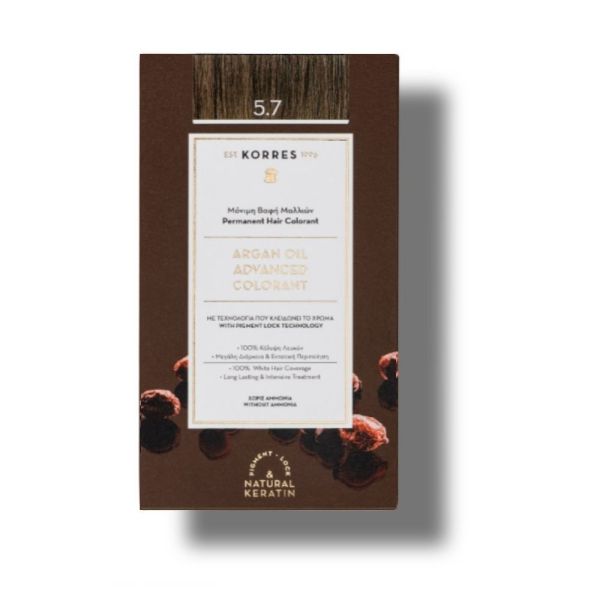 Korres - Coloration Haute Performance - 5.7 Châtain clair marron