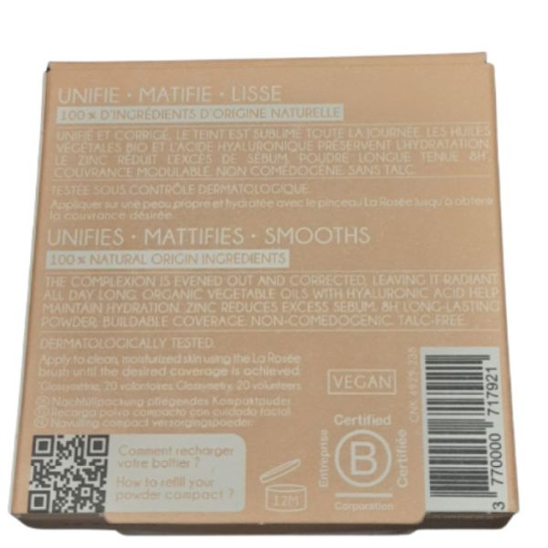 La Rosée - Recharge Poudre Compacte Soin Teint Médium  Toute Peaux - 8g