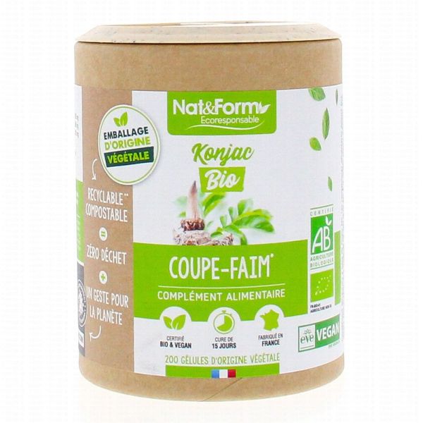 Nat & Form - Konjac Bio - Gélules - 200 gélules