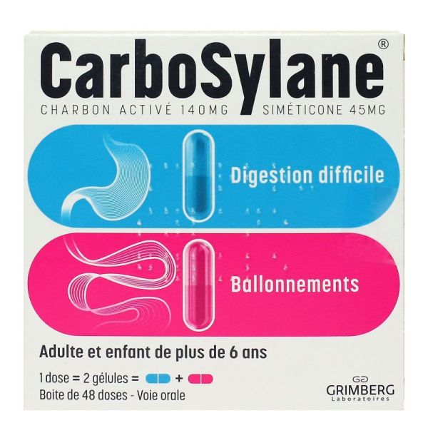 Carbosylane Ballonements gélules - 48 doses