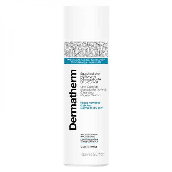 Dermatherm - Eau micellaire nettoyante démaquillante ultra confort - 150 ml