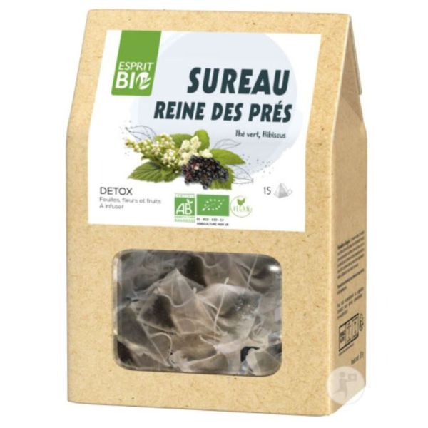 Esprit bio - sureau reine des prés - 15 sachets