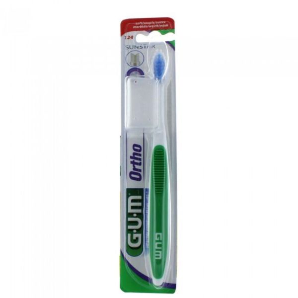 Gum - Brosse à dent sunstar ortho 124 souple - 1 brosse