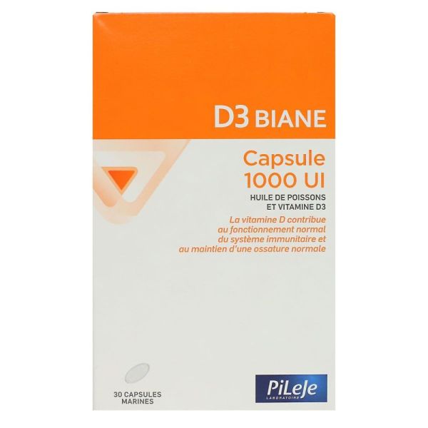 Pileje - D3Biane capsules 1000UI - 30 capsules marines