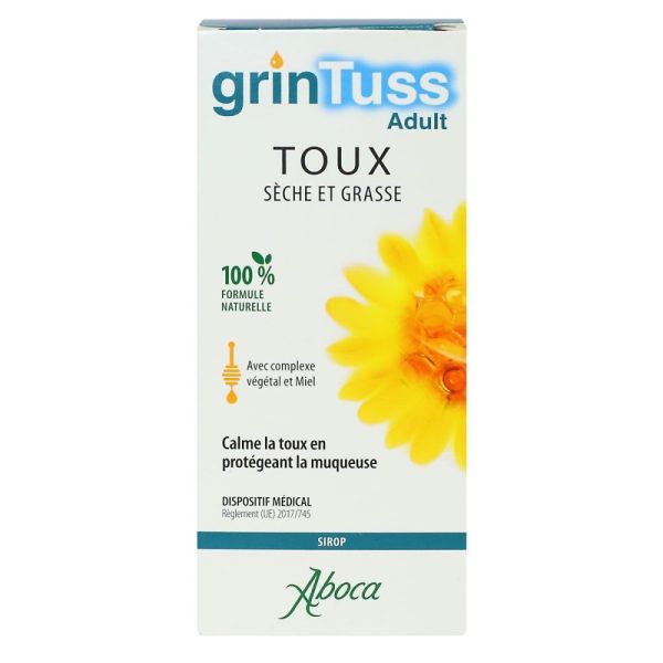Aboca - GrinTuss Adult - Toux Sèche et Grasse - 132ml