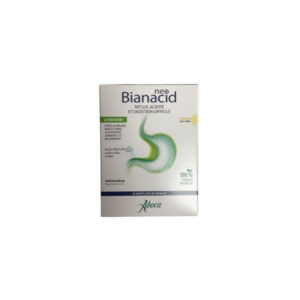 Aboca - NeoBianacid Reflux, acidité et digestion difficile - 20 sachets-dose citron