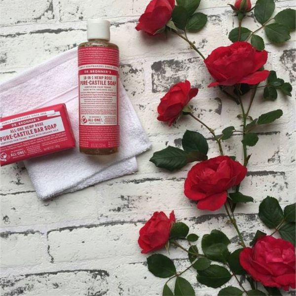 Dr. Bronner's - Pain de savon Pure végétal Rose - 140g