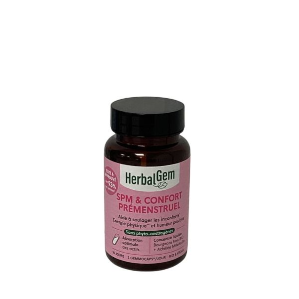 HerbalGem - Complément alimentaire SPM & confort prémenstruel - 30 caps