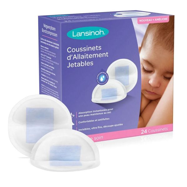 Lansinoh - Coussinet d'allaitement Jetables -  24 coussinets