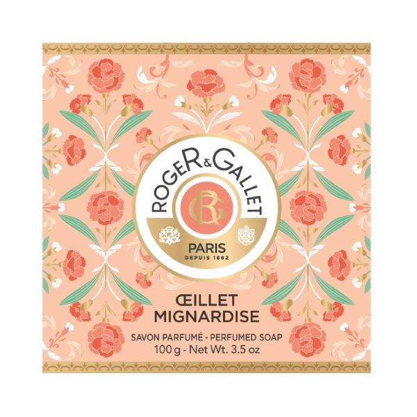 Roger & Gallet - Savon rond parfumé Oeillet Mignardise- 100g